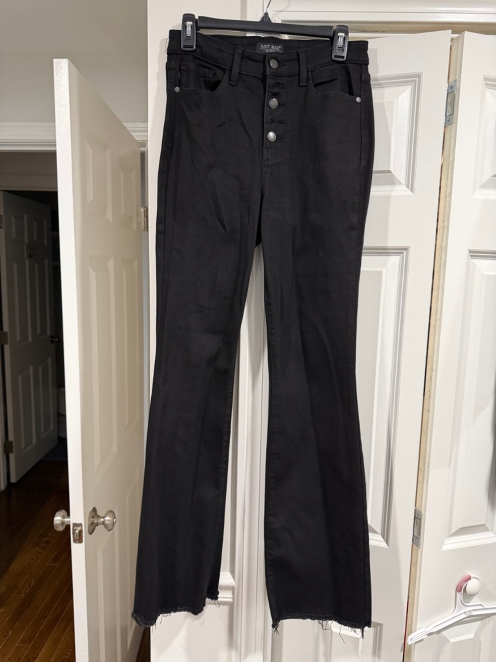 Judy Blue Black High-Rise Button-Fly Flare Jeans